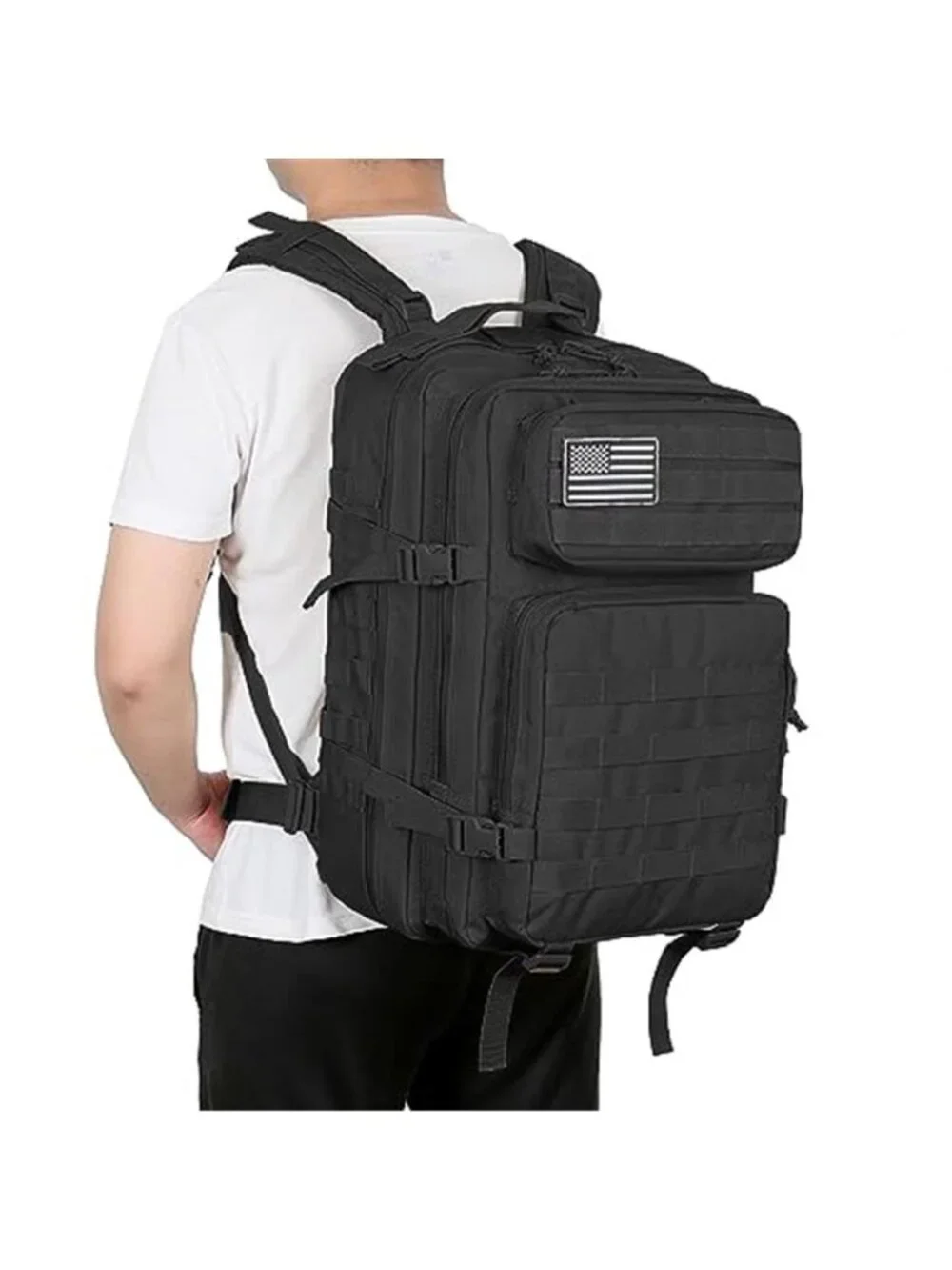45L Military Tactical Backpack Molle Waterproof Hiking Camping Laptop Travel Bag